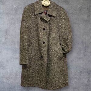 Vintage Tweed Long Winter Coat